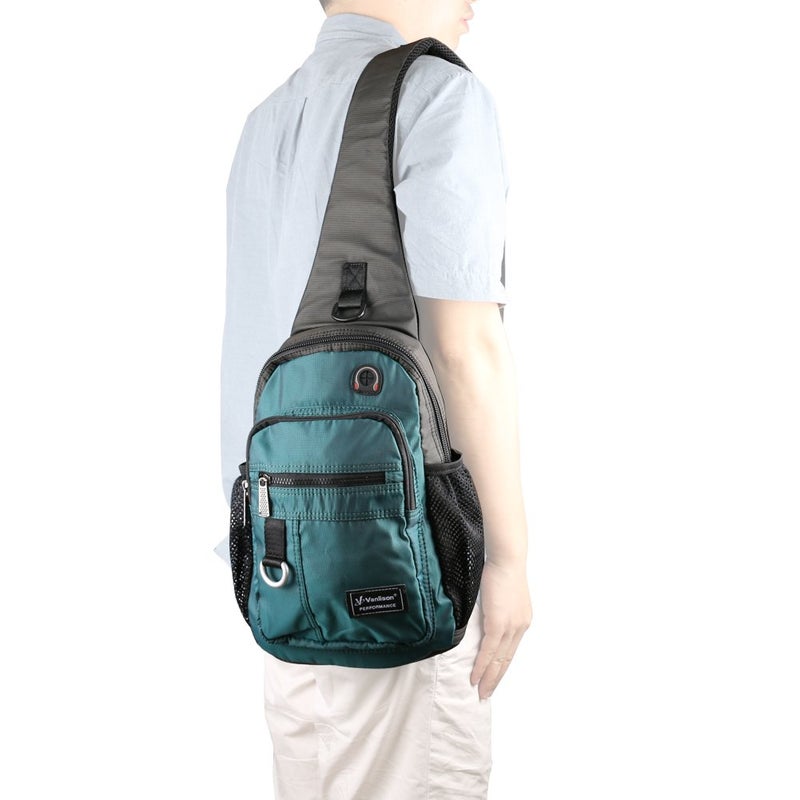 Vanlison Crossbody Sling Bag Backpack for Men & Women Lake Blue - Image 5